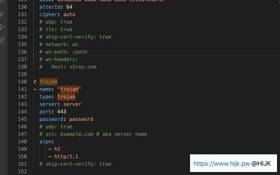 ClashX配置trojan