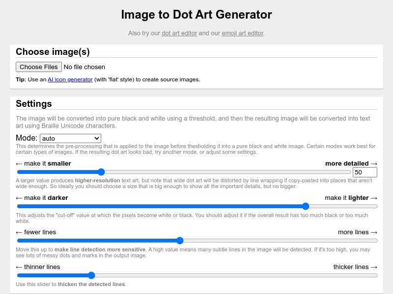 Dot Art Generator - 文字艺术生成器