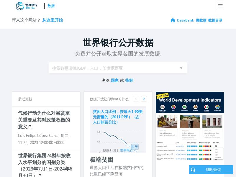 世界银行数据 - 全球发展数据资源