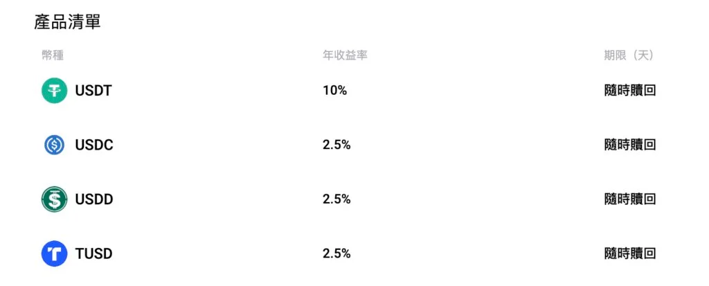 稳定币储蓄
