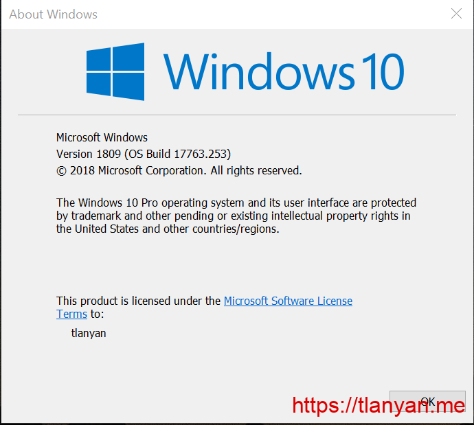 windows 1809版