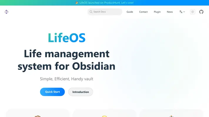 轻松高效的人生管理工具：LifeOS for Obsidian