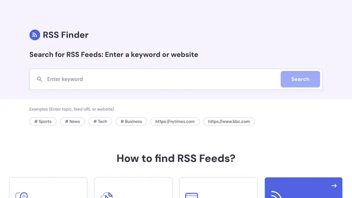 RSS Finder: 快速找到你关注的 RSS 订阅源