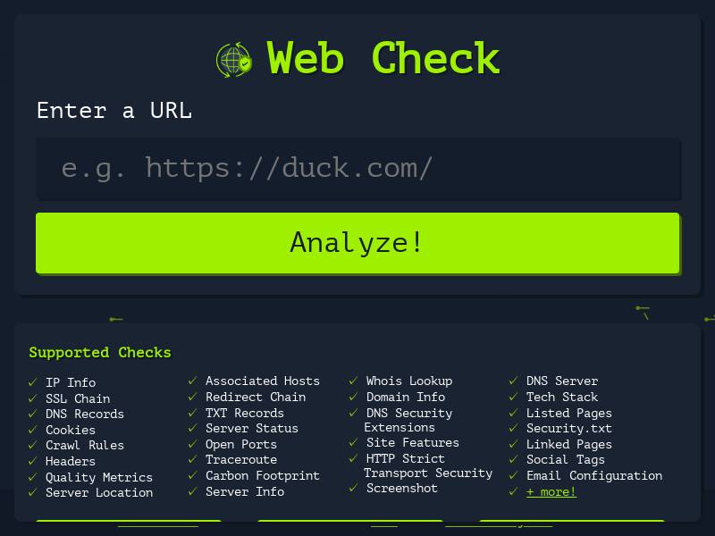 Web Check - 全能 OSINT 工具