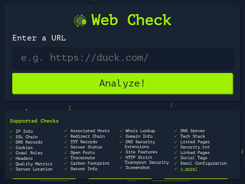 web-check.xyz 网站介绍