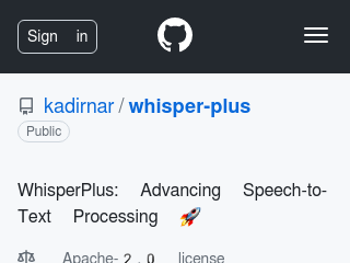 WhisperPlus: 提升语音转文字处理的工具 ?