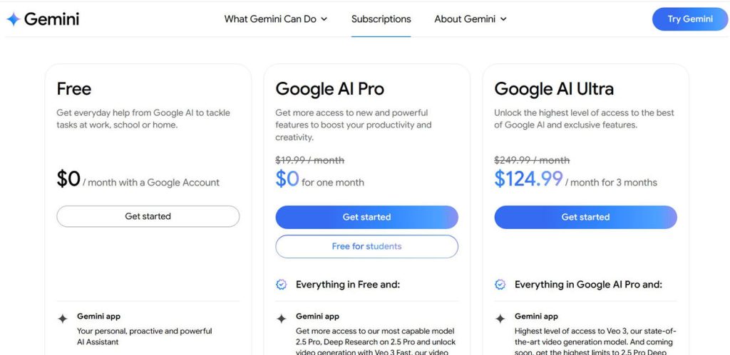 Gemini AI账号购买订阅教程
